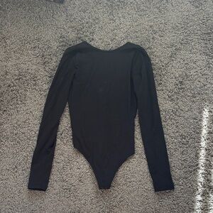 Abercrombie & Fitch Black Long Sleeve Bodysuit - Open Back
